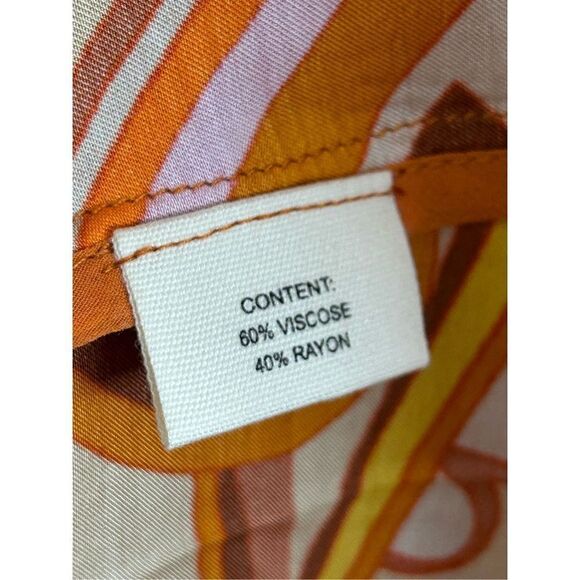 CeliaB Kazbek Long Puff Sleeve Printed Midi Dress Multicolor Women's Size Large - Picture 10 of 11